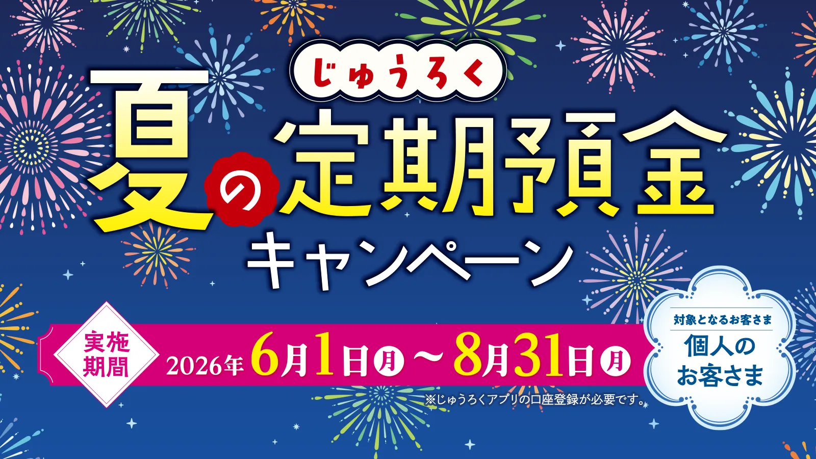 じゅうろく夏の定期預金キャンペーン