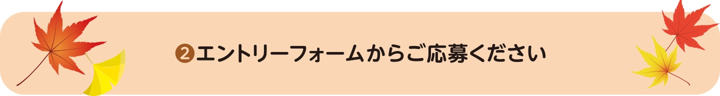 ②エントリーフォームからご応募ください