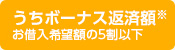 うちボーナス返済額 お借入希望額の5割以下