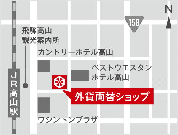 地図：高山駅前店
