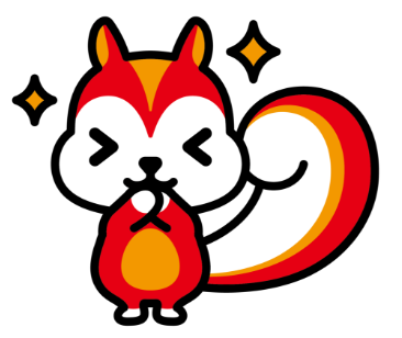 ワクワクしているアプリスのイラスト