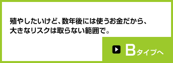 殖やしたいけど、数年後には使うお金だから、大きなリスクは取らない範囲で。Bタイプへ